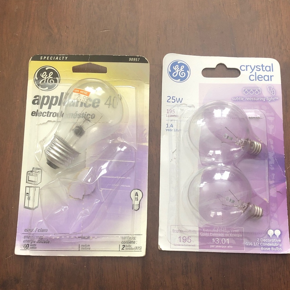 🍂 Clear 25W & 40W Appliance Bulbs- (Pack of 3)